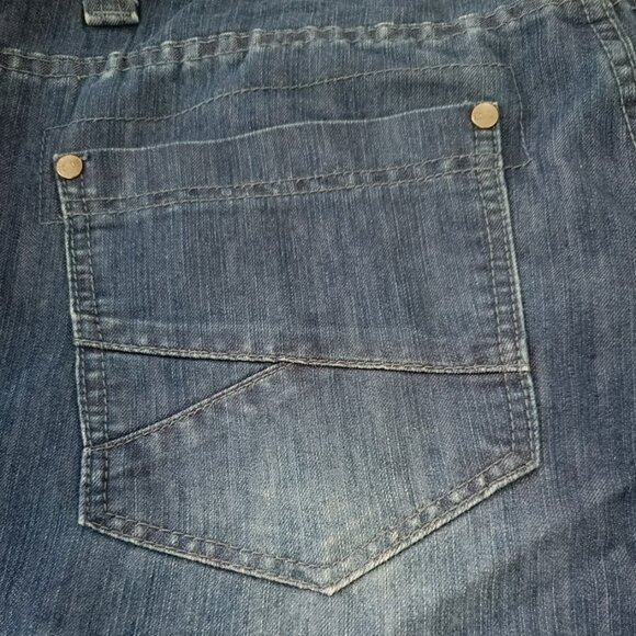 34👖Men's Blue Denim Jeans Cargo Shorts - Picture 7 of 8